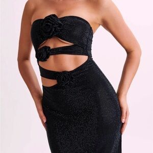 Meshki Black Cut-Out Mini Dress